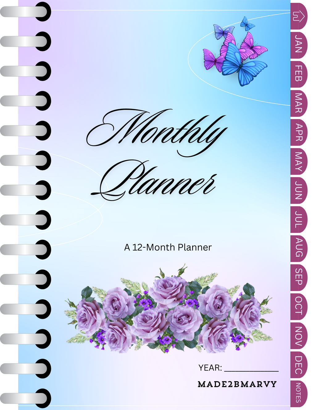 Digital Monthly Planner - Digital Product
