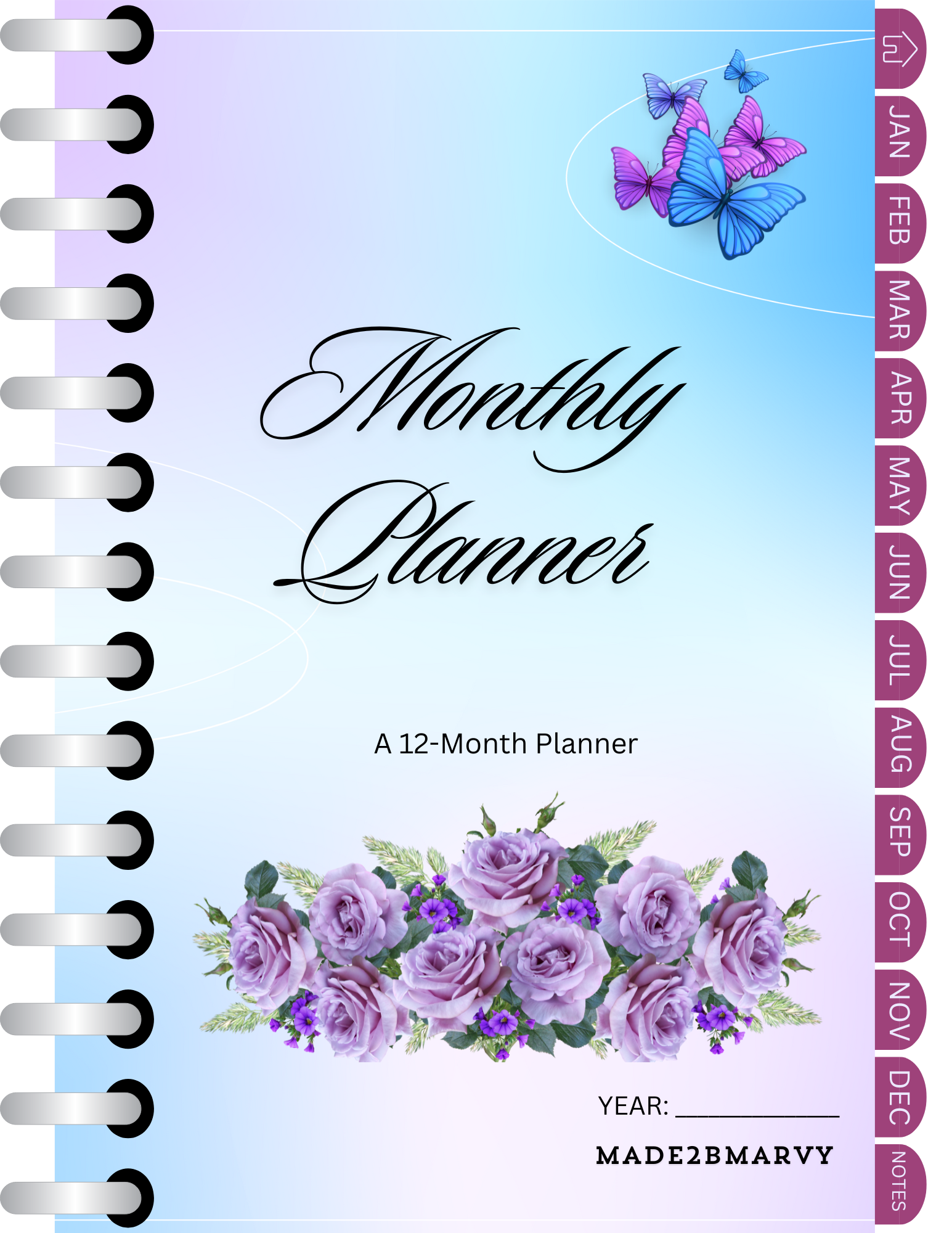 Digital Monthly Planner - Digital Product